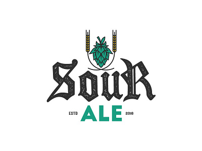Sour Ale Beer beer illustration label logo type