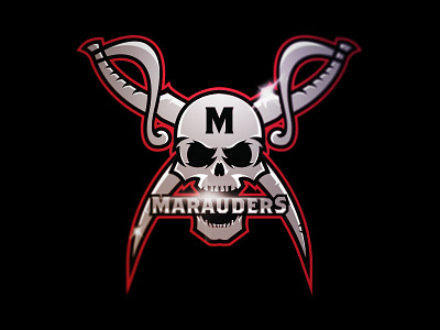 Marauders football illustrations logo sports