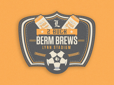 2 Buck Berm Brews Logo badge brew logo louisville promotion soccer