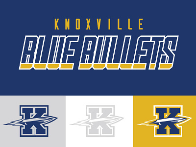 Knoxville Blue Bullets blue bullets design illustration knoxville logo sport
