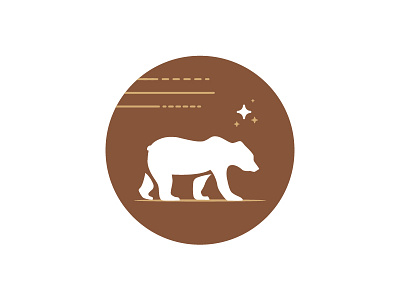 Walking Bear bear design illustration logo