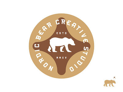 Walking Bear Part 3 bear custom logo type typography