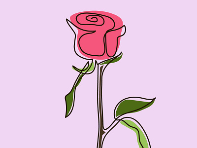 Роза branding flat illustration illustrator minimal vector