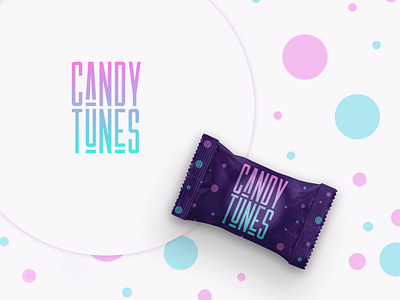 Candy Tunes Logo design branding candy clean design logo logotype minimal typography