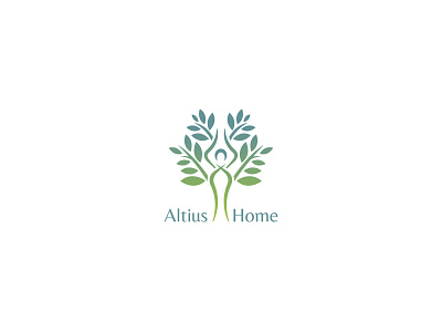 Altius Home blue brand identity branding clean cosmetics flowers gradient graphic design green home icon illustration leaves logo logo design natural nature