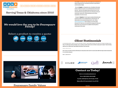 Foursquare Insurance - Squarespace Redesign squarespace web design web develop
