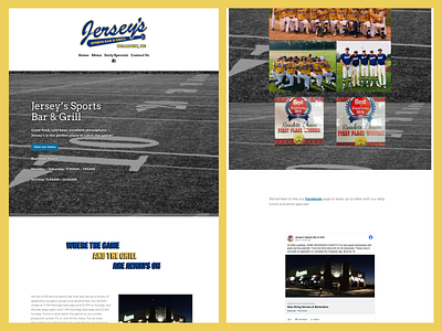 Jersey's Sports Bar & Grill - WordPress Design web design web develop wordpress