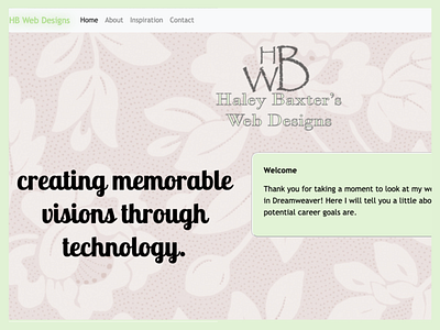 HB Designs - Dreamweaver Full Design dreamweaver web design web develop