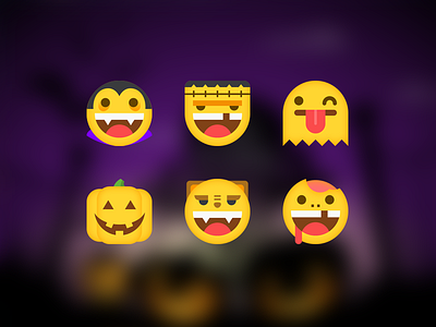 Halloween color emoji halloween icon kika