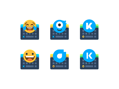 Concept app flow icon keyboard kika material mind