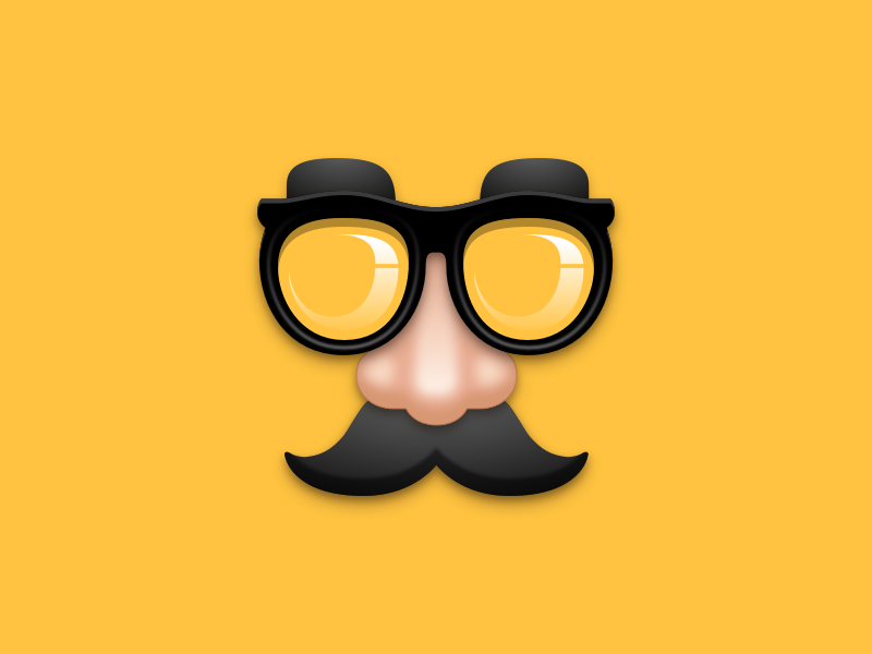 Glasses and big nose mask by Jason Peng on Dribbble