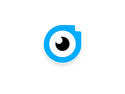 Emoji + ai big blue emoji eye fab icon kika robot