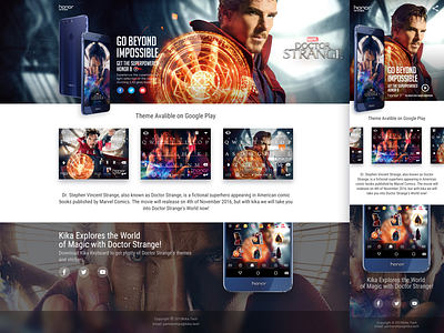 Landing Page dr.strange honor keyboard kika landing magic marvel page phone sticker theme web