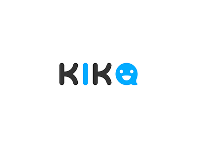 Kika Logo redesign a emoji happy icon k kika logo smile vi