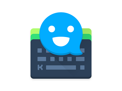 Kika Keyboard Icon a blue emoji green happy icon k keyboard kika logo smile vi