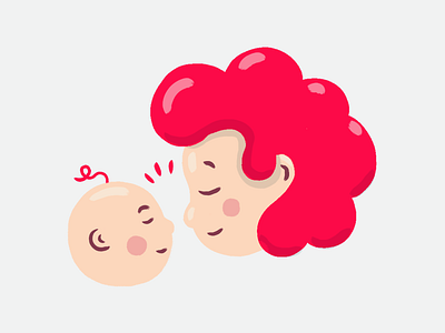 Moment app babies baby character chat design illustration love mom moment mother sticker