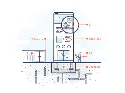 Construction 'site' v1.1 building character concept design illustration landing web