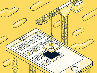Progressive Web Apps 420 app apps building construction design editorial illustration isometric phone site tutorial