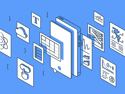 The six steps to enhance your web app's performance analytics app design developer development editorial graphic grids illustration performance react web