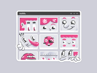 Dribbble people character design dribbble illustration meme pepe playoff rebound sketch sticker sticker pack ui