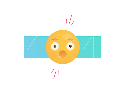 Four 😱 Four 404 error page bank character credit card design emoji eyes galicia gradient illustration soft light sphere