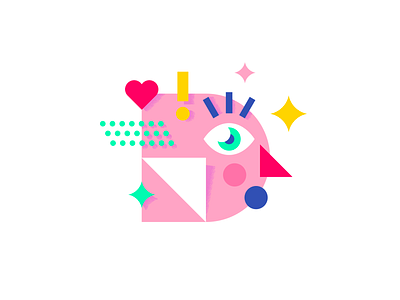 Design Inspiration art awe blog character color design face illustration inspiration invision palette pink sparkles