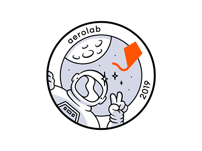 2019 2019 art astronaut badge branding character design illustration iron on kite moon nasa patch sketch space space program vector