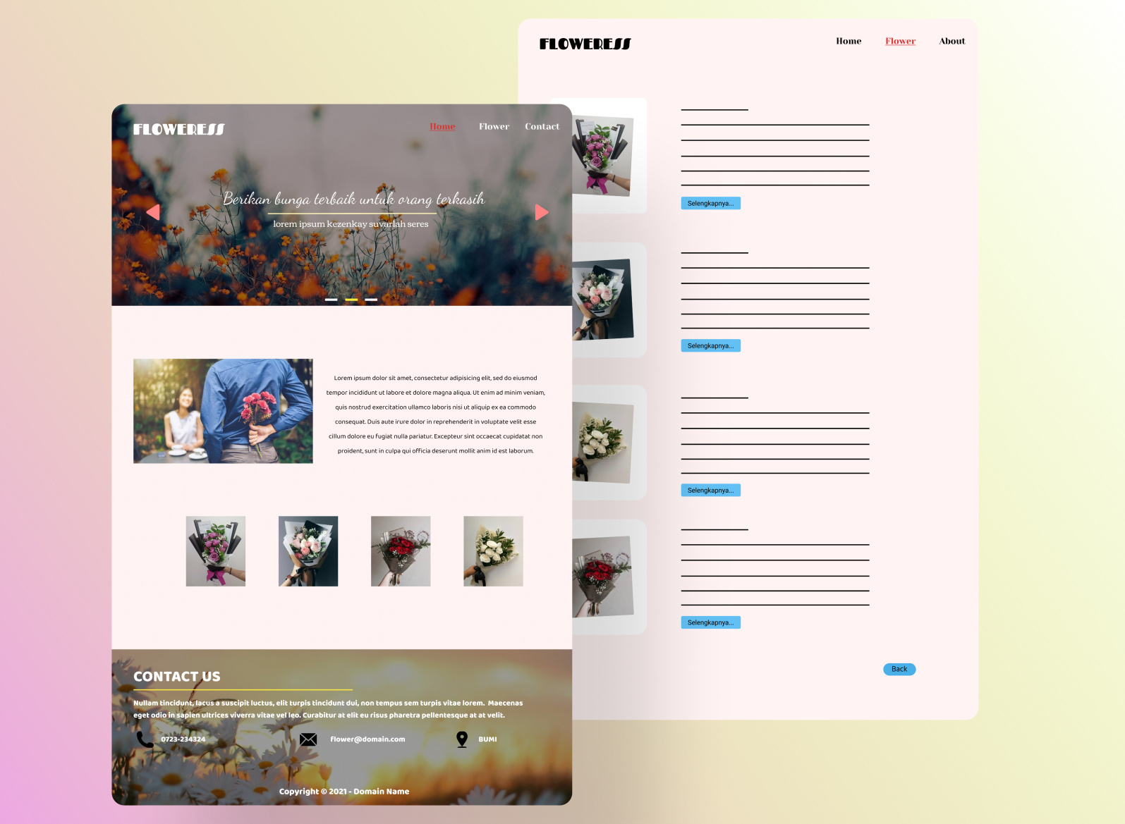 web design project 1 by Isma Shafira on Dribbble
