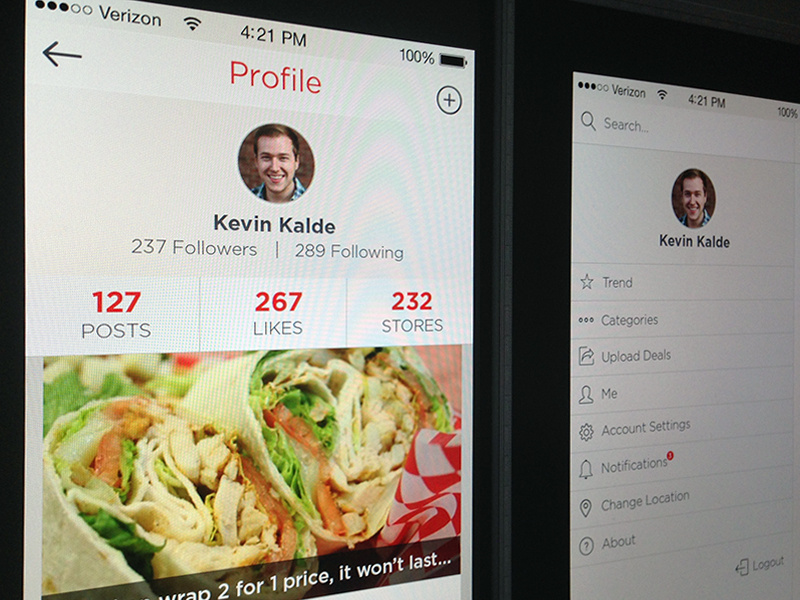 Onsale Local Mobile App profile ui mobile app icon social settings