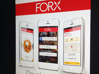 Forx Poster Design application food mobile poster print