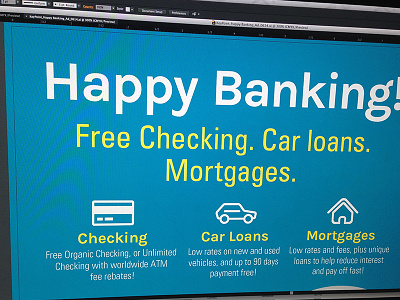 Happy Banking Campaign (Levi's Stadium Ad) ad campaign car checking free happy banking icon levis stadium mortgage print