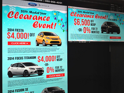 Livermore Ford Clearance Event Web Banner + E-Blast auto banners cars clearance deals event ford lincoln livermore sale web