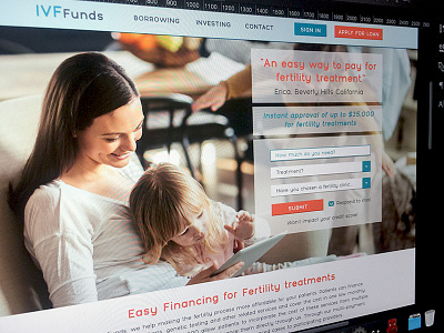 IVF Funds Website Home Page borrowing contact fertility financing home page investing website