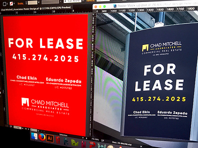 Real Estate Posters (Chad Mitchell) contact illustrator layout leasing posters print real estate template