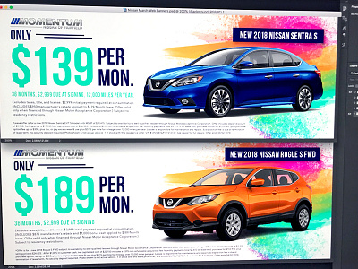 Spring Web Banners for Momentum Auto Group