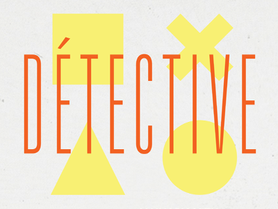 Detective detective band poster type typography
