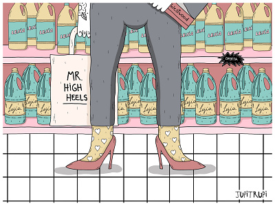mr high heels digital illustration illustration procreate