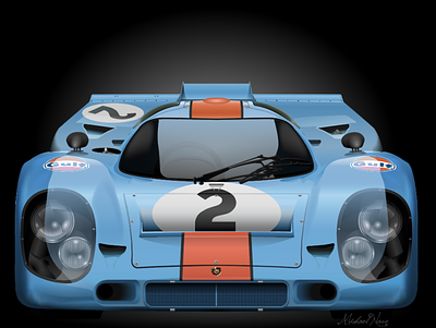 Porsche917K Stg7 adobe illustrator design illustration motorsports nave creative porsche 917 vector
