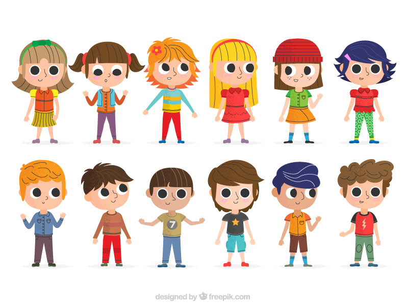 Kids Characters V2 by Pablo De Rosi on Dribbble