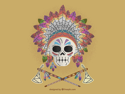 Flat Indian Skull 01