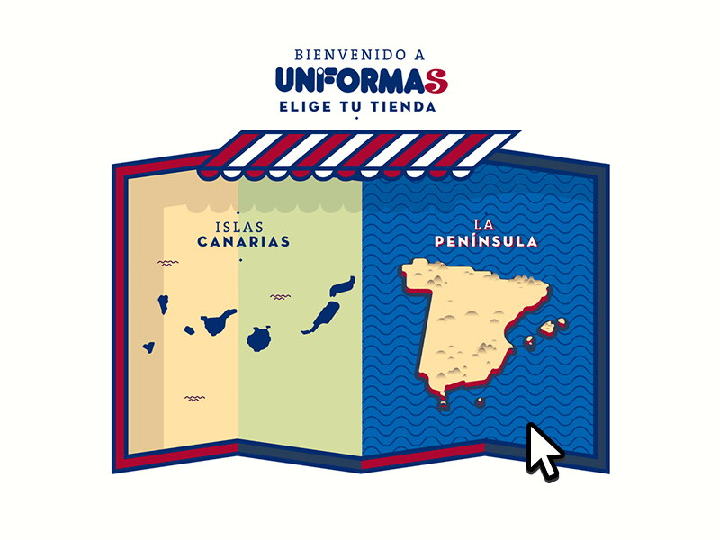 Elige tu Tienda canarias map online península selector shop tienda