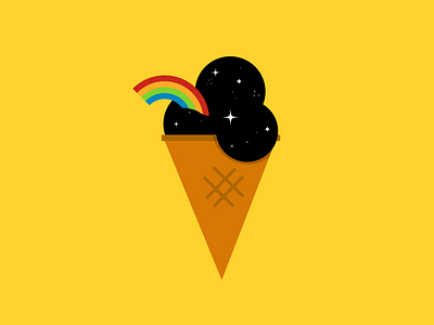 Space Ice Cream ice cream rainbow space stars