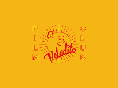 El Veladito Film Club branding cartoon club film identity logotype photography sun