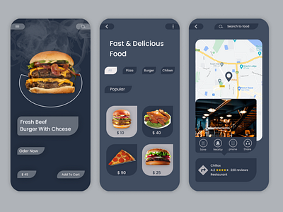 Food Mobile App Design New branding graphic design motion graphics