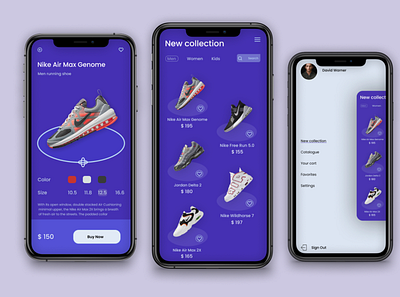 Shopping Shoe Mobile App 3d branding graphic design logo motion graphics