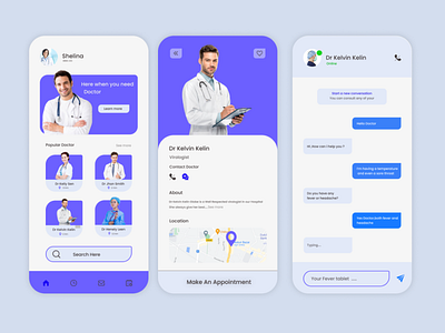 Doctor Mobile App Design branding doctorbookingapp graphic design motion graphics