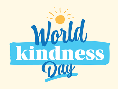 World Kindness Day blue branding design kindness logo yellow