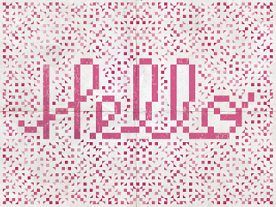 Hello dribbble! debut hello pink pixel