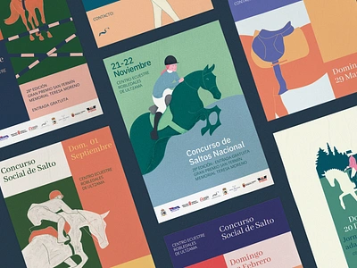 Equestrian Posters advertising digital art digital illustration equestrian equestrian centre equestrian design equine horse horse illustration horseriding horses illustration poster poster design poster illustration sport poster