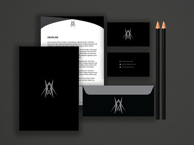 Brand Identity Design black brand brand identity branding businesscard company corporate envelope graphicdesign illustrator letterhead print stationary